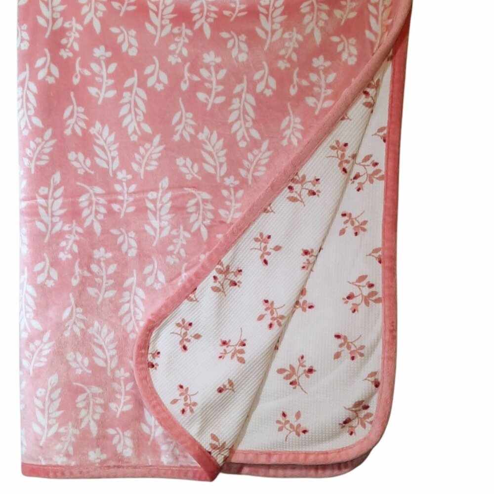 Modern Moments Gerber Floral Double Sided Lovey Security Blanket 39" X 29"